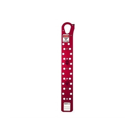 Nmc Lockout Tagout, 24 Hole Hasp, Red S450